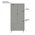 Guarda Roupa Infantil Céu Estrelado Com 2 Portas E Pés Palit