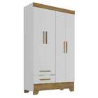 Guarda Roupa Infantil Colorir 4 Portas 2 Gavetas Branco/ Natu