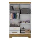 Guarda Roupa Infantil Colorir 4 Portas 2 Gavetas Branco/ Natu