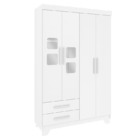 Guarda Roupa Infantil Com 4 Portas E 2 Gavetas Brilho Dominó-