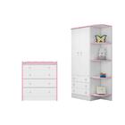 Guarda Roupa Infantil Com Cantoneira E Cômoda Com Trocador Do