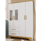 Guarda Roupa Infantil Com Janela 4 Portas 2 Gavetas Popy Retr