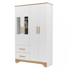 Guarda Roupa Infantil Com Janela 4 Portas 2 Gavetas Popy Retr