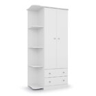 Guarda Roupa Infantil Com Prateleiras 2 Portas 2 Gavetas New