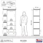 Guarda Roupa Infantil Com Prateleiras 2 Portas 2 Gavetas New