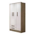 Guarda Roupa Infantil Davi 3 Portas 2 Gavetas Carvalho Branco