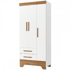 Guarda-roupa Infantil Doce Sonho 3 Portas 2 Gavetas Branco/na