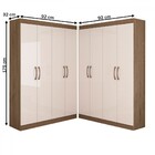 Guarda-roupa Infantil Dois Irmãos Salvador 8 Portas 16 Pratel