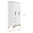 Guarda-roupa Infantil Dublim Ii 4 Pt 3 Gv Branco E Carvalho