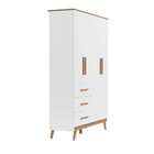 Guarda-roupa Infantil Dublim Ii 4 Pt 3 Gv Branco E Carvalho