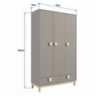 Guarda-roupa Infantil Eleva 3 Portas 2 Gavetas Gianduia Trama