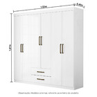 Guarda Roupa Infantil Elissa 6 Portas Carioca Móveis