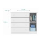 Guarda Roupa Infantil Eliza E Cômoda Com 4 Gavetas Branco