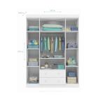 Guarda Roupa Infantil Eliza E Cômoda Com 4 Gavetas Branco