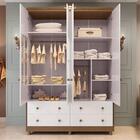 Guarda Roupa Infantil Elo 4 Portas 100% Mdf - Peroba - Branco