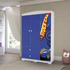 Guarda Roupa Infantil Espanha Stock Car 3 Portas Mdf Valen Mó