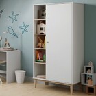 Guarda-roupa Infantil Esteban 1 Porta Branco/cera Natural - F