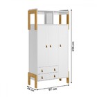 Guarda-roupa Infantil Fantasia 3 Portas 2 Gavetas Branco - Qm