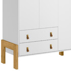 Guarda-roupa Infantil Fantasia 3 Portas 2 Gavetas Branco - Qm