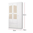 Guarda Roupa Infantil Fantasy Baby 3 Portas Branco/telinha -