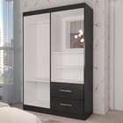 Guarda-roupa Infantil Gabe 2 Portas 2 Gavetas Com Espelho Bla