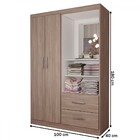 Guarda-roupa Infantil Gabe 2 Portas 2 Gavetas Com Espelho Dem