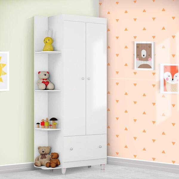 Guarda Roupa Infantil Gutti 2 Portas Flex 3 Cores Em 1 - Móve