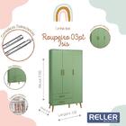 Guarda Roupa Infantil Isis 3 Portas E 2 Gavetas - Reller Móve