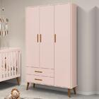 Guarda Roupa Infantil Isis 3 Portas E 2 Gavetas - Reller Móve