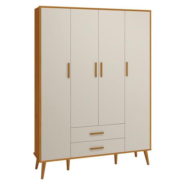 Guarda Roupa Infantil Isis 4 Portas E 2 Gavetas - Reller Móve