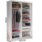 Guarda Roupa Infantil/juvenil 2 Portas 2 Gavetas Branco