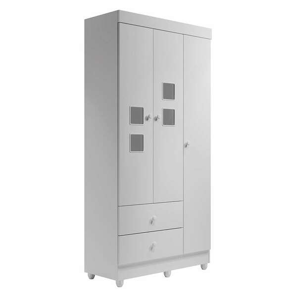 Guarda-roupa Infantil Life 3 Pt 2 Gv Branco