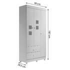 Guarda-roupa Infantil Life 3 Pt 2 Gv Branco