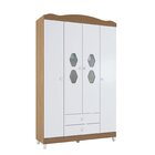 Guarda Roupa Infantil Lolly 4 Portas  Branco/almendra