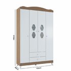 Guarda Roupa Infantil Lolly 4 Portas  Branco/almendra