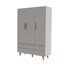 Guarda-roupa Infantil Lorena 3 Pt 4 Gv Cinza