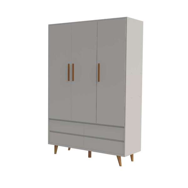 Guarda-roupa Infantil Lorena 3 Pt 4 Gv Cinza