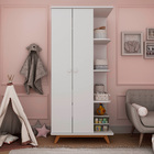 Guarda Roupa Infantil Lua Branco - Gelius