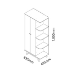 Guarda Roupa Infantil Lua Branco - Gelius