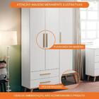 Guarda-roupa Infantil Ludmila 3 Pt 2 Gv Branco