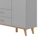 Guarda-roupa Infantil Ludmila 3 Pt 2 Gv Cinza