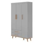 Guarda-roupa Infantil Ludmila 3 Pt 2 Gv Cinza