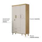 Guarda-roupa Infantil Ludmilla 3 Pt 2 Gv Off White