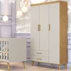 Guarda-roupa Infantil Ludmilla 3 Pt 2 Gv Off White