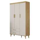 Guarda-roupa Infantil Ludmilla 3 Pt 2 Gv Off White