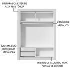 Guarda-roupa Infantil Madesa Bento 2 Portas De Correr De Espe