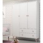 Guarda Roupa Infantil Magia Com 3 Portas E Pés Palito- Branc