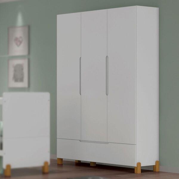 Guarda Roupa Infantil Melody Decor 3 Portas Branco