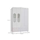 Guarda-roupa Infantil Noah New Com Janela 4 Pt 4 Gv Branco