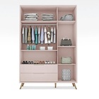 Guarda Roupa Infantil Old Clean Roupeiro Para Criança Rosê